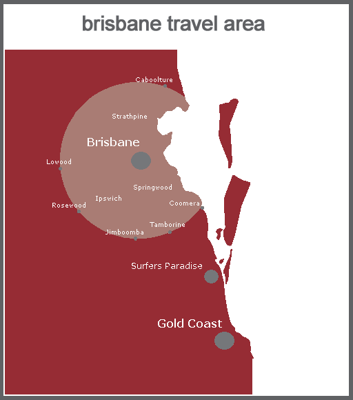 Brisbane area of use map