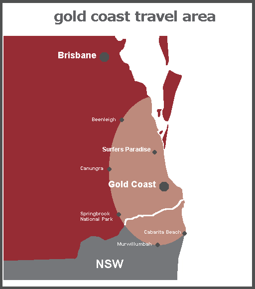 Gold Coast area of use map