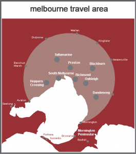 Melbourne area of use map